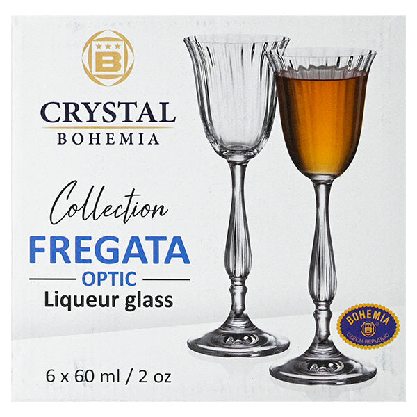 set pahare lichior, vodka, 60ml, Bohemia