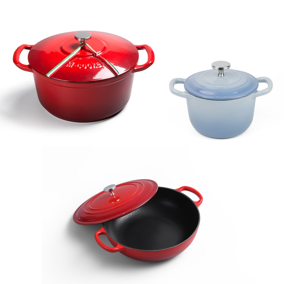 Set cratite din fonta 20, 26 , 28cm