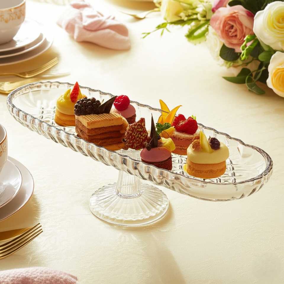 Platou-oval-sticla-handmade-patiserie-prajituri-fructe-servire-desert-brinzeturi-salata-fructe-nucusoare-dulciuri-pentru-casa-terasa-candy-bar-cafenea-patiserie-horeca