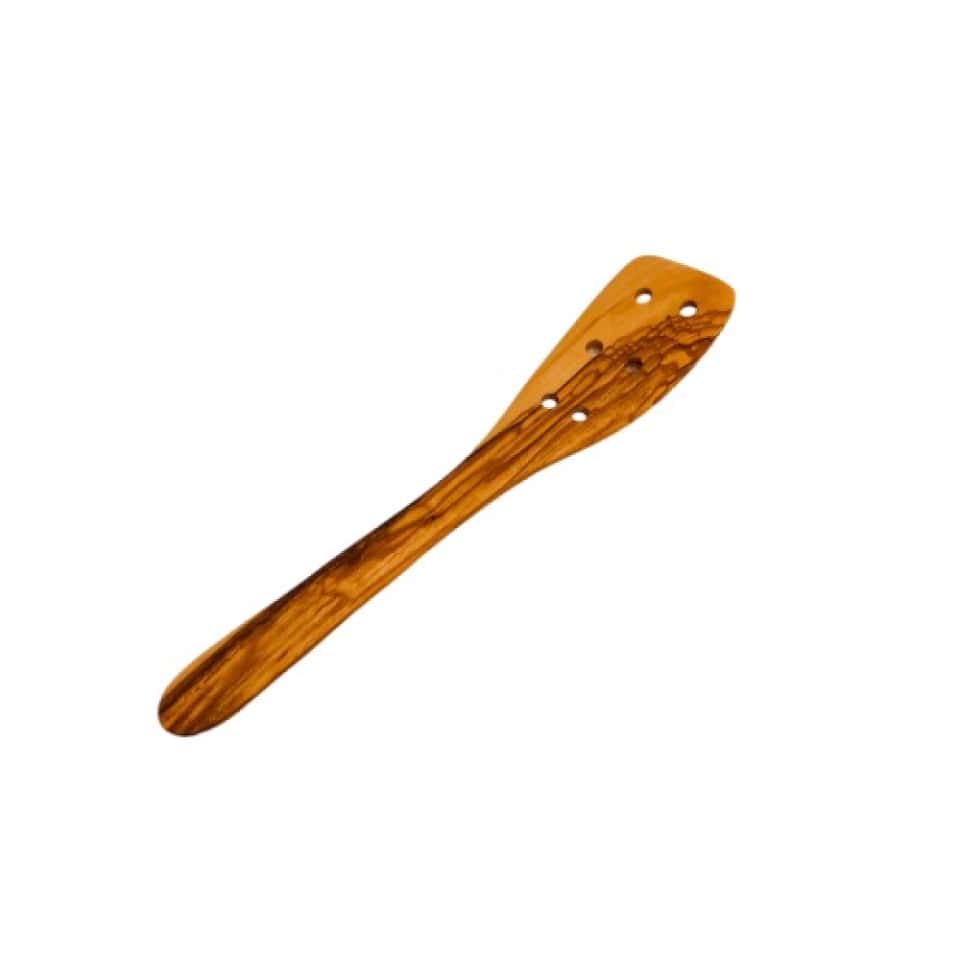 Spatula perforata din lemn olive