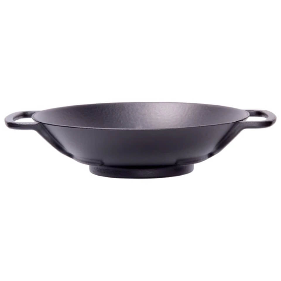 wok din fonta 28cm, negru