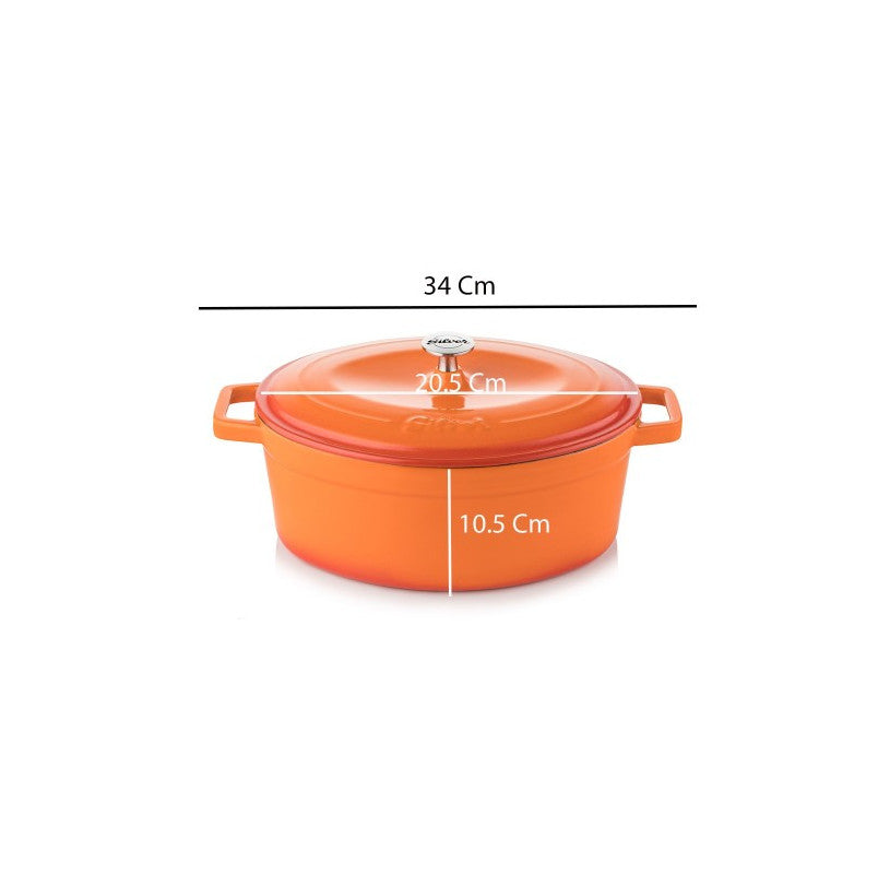 Castron oval pentru copt paine, fonta