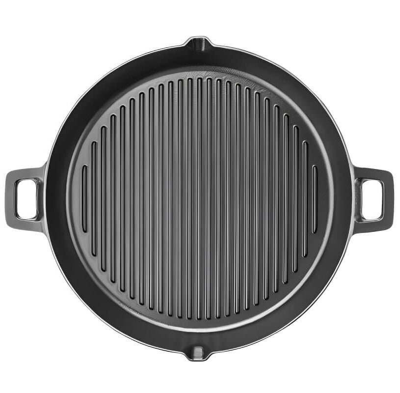 Tigaie grill din fonta emailata 30cm