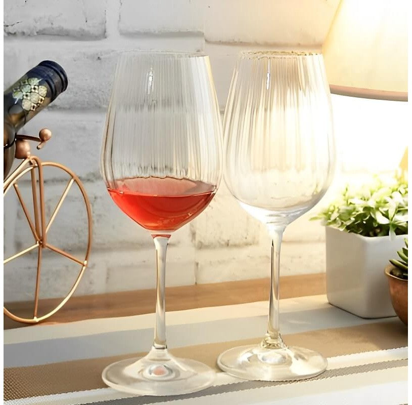 set pahare vin roz