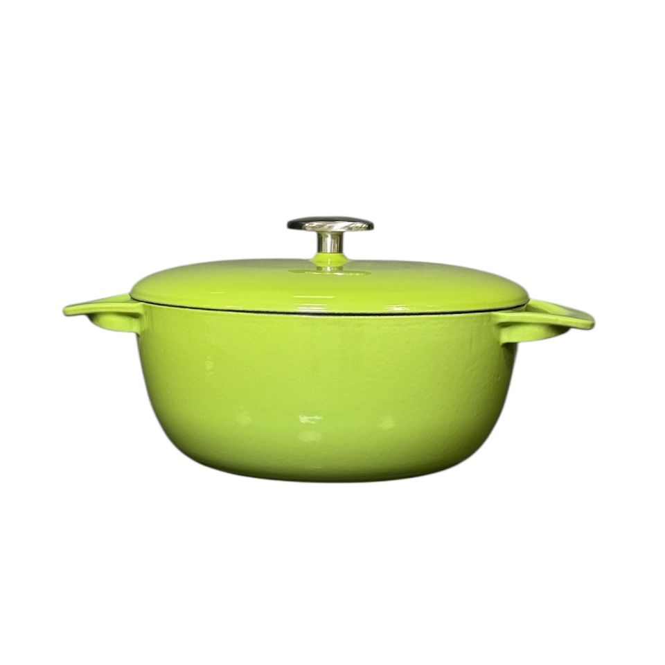Cratita din fonta emailata, 24cm, Verde, M-Cooker
