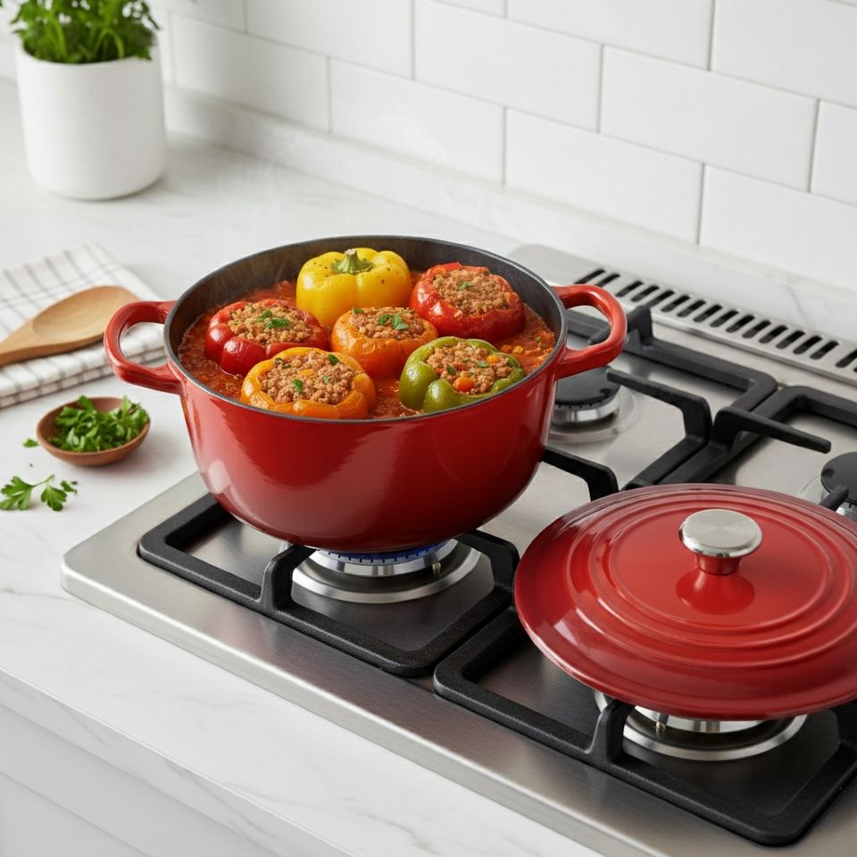 Cratita din fonta emailata, 24cm, Rosie, M-Cooker