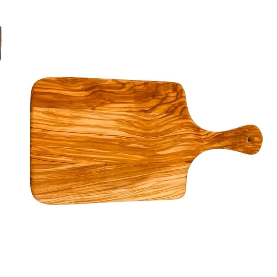 Platou din lemn cu mâner din lemn de măslin, 35x18 cm