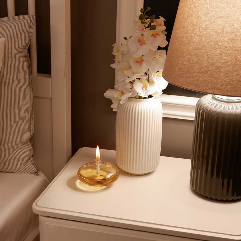 LAMPĂ CU ULEI DECORATIVĂ HOPE, SET 2 BUC, +200ML PARAFINĂ LICHIDĂ COLOR