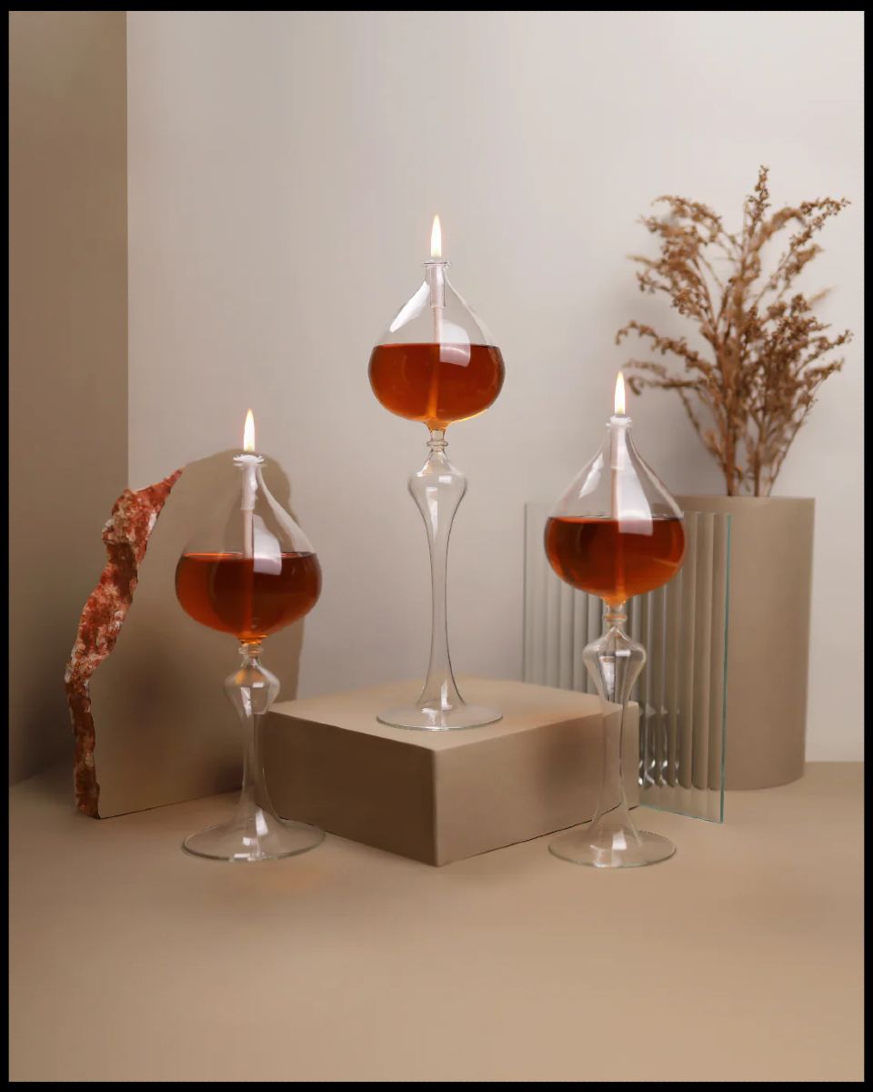 LAMPĂ CU ULEI SERENITY, SET 3 BUC, +200ML ULEI