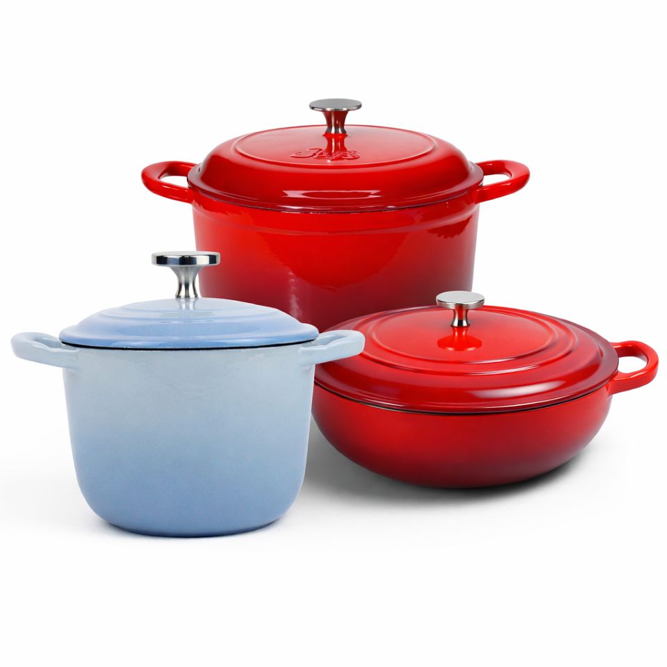 set cratite din fonta emailata reducere