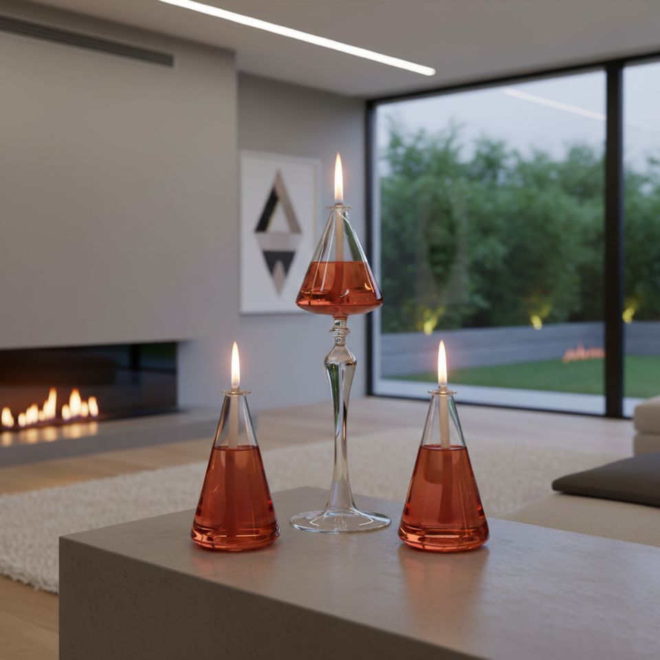 Lampi decor  cu parafina lichida colorata pentru casa