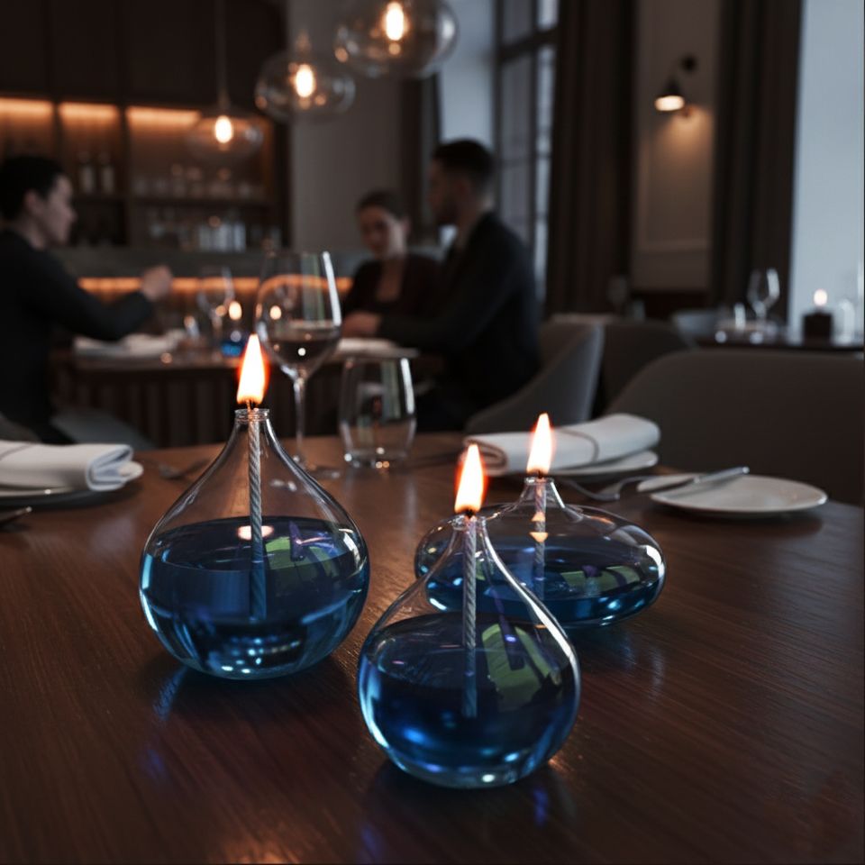 LAMPĂ CU ULEI DECORATIVĂ HOPE, SET 2 BUC, +200ML PARAFINĂ LICHIDĂ COLOR