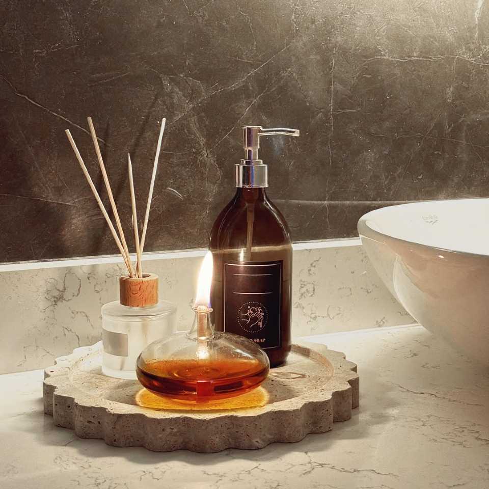 LAMPĂ CU ULEI DECORATIVĂ HOPE, SET 2 BUC, +200ML PARAFINĂ LICHIDĂ COLOR