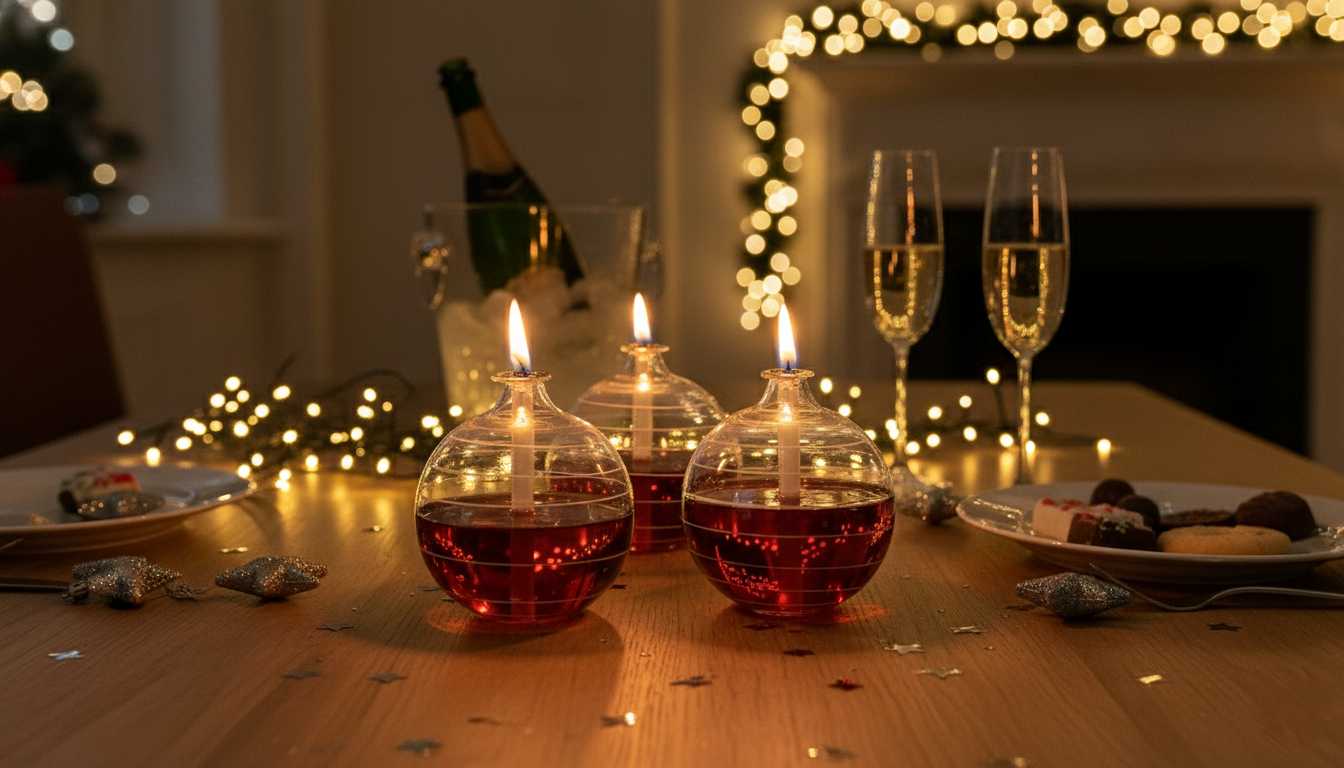 LAMPĂ DECORATIVĂ PRIDE, SET 3 BUC, +200ML  PARAFINĂ LICHIDĂ COLOR