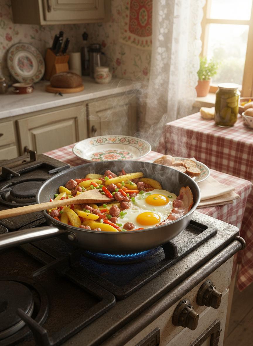 Набор - сковород 3-ply с антипригарным покрытием, Без - покрытии, 28см / 24см, Kobach